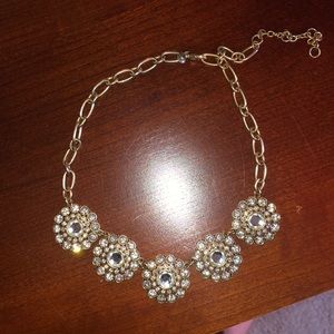 J. Crew Silver and gold statement necklace